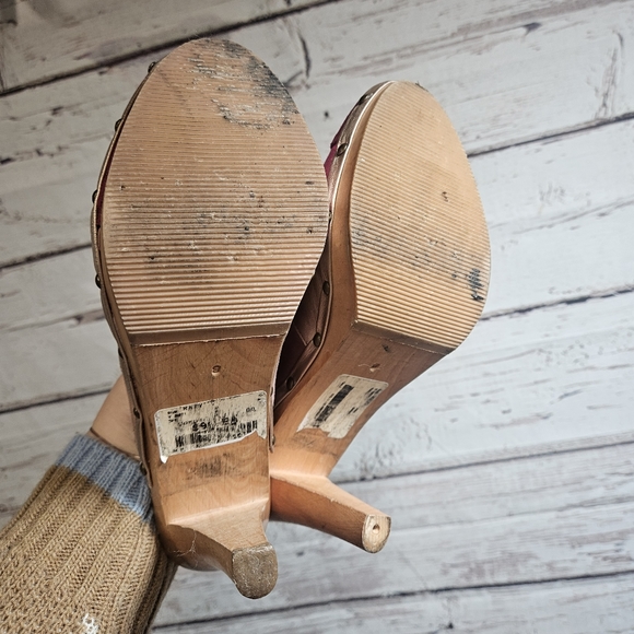 Coach pink wood clog heels - Picture 9 of 16